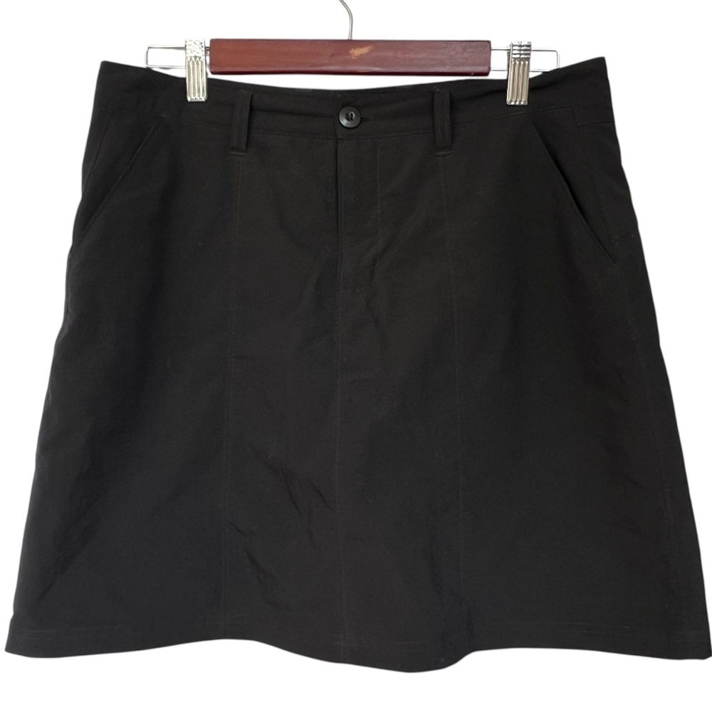 Patagonia Skort Hiking Outdoor Black Size 10 Nylon Polyester Blend